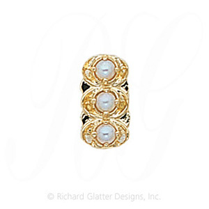 GS069 PL - 14 Karat Gold Pearl Slide 